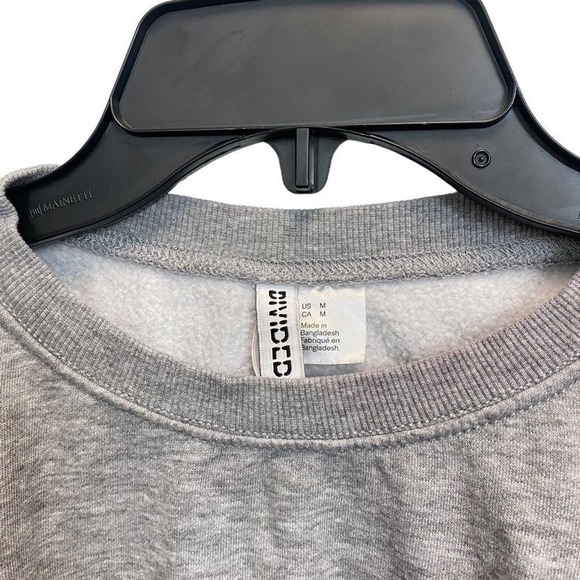 Divided Medium Crew Neckline Gray Sweatshirt - Picture 2 of 3